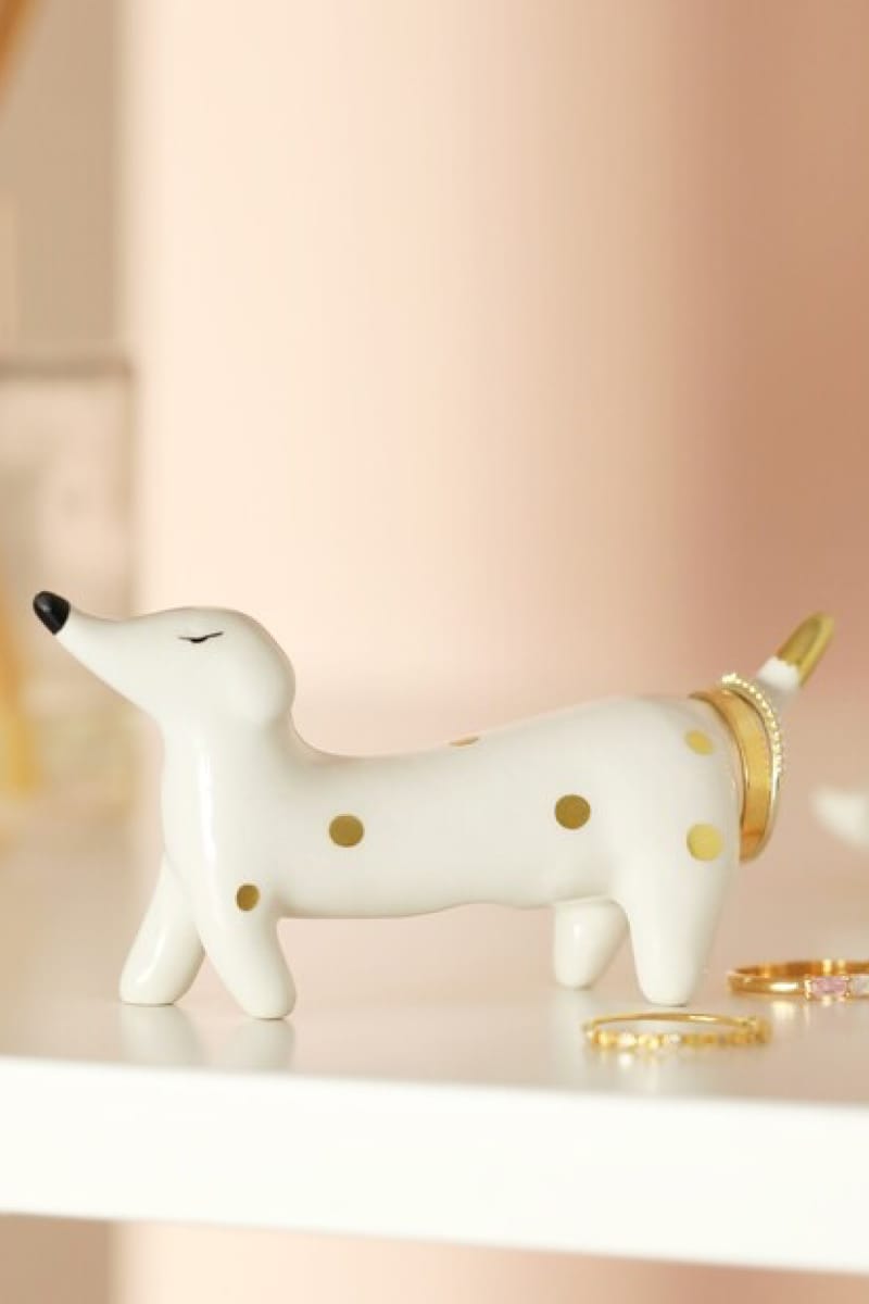 Ceramic Sausage Dog Ring Holder - Ring Holder