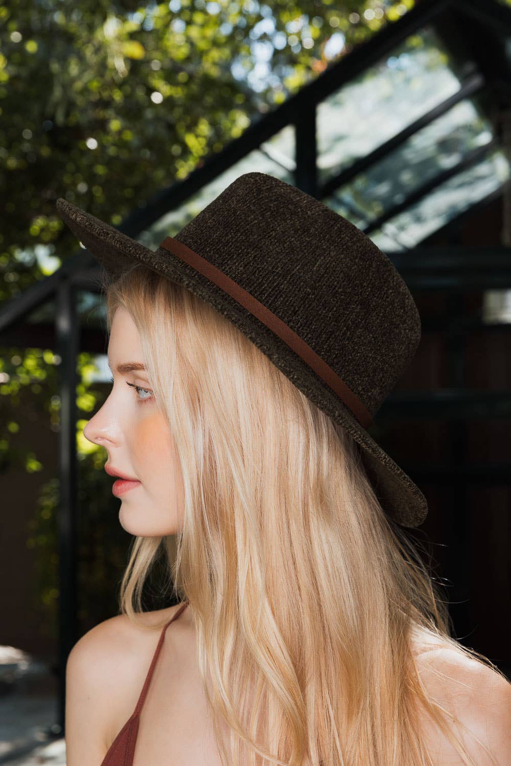 Corduroy Fedora Hat (Olive) - Hat