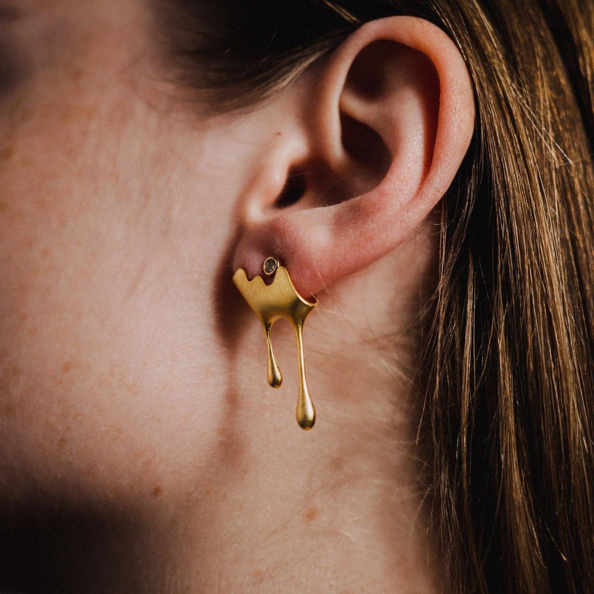 Designer Bee Earrings (Gold Plated) - Earrings