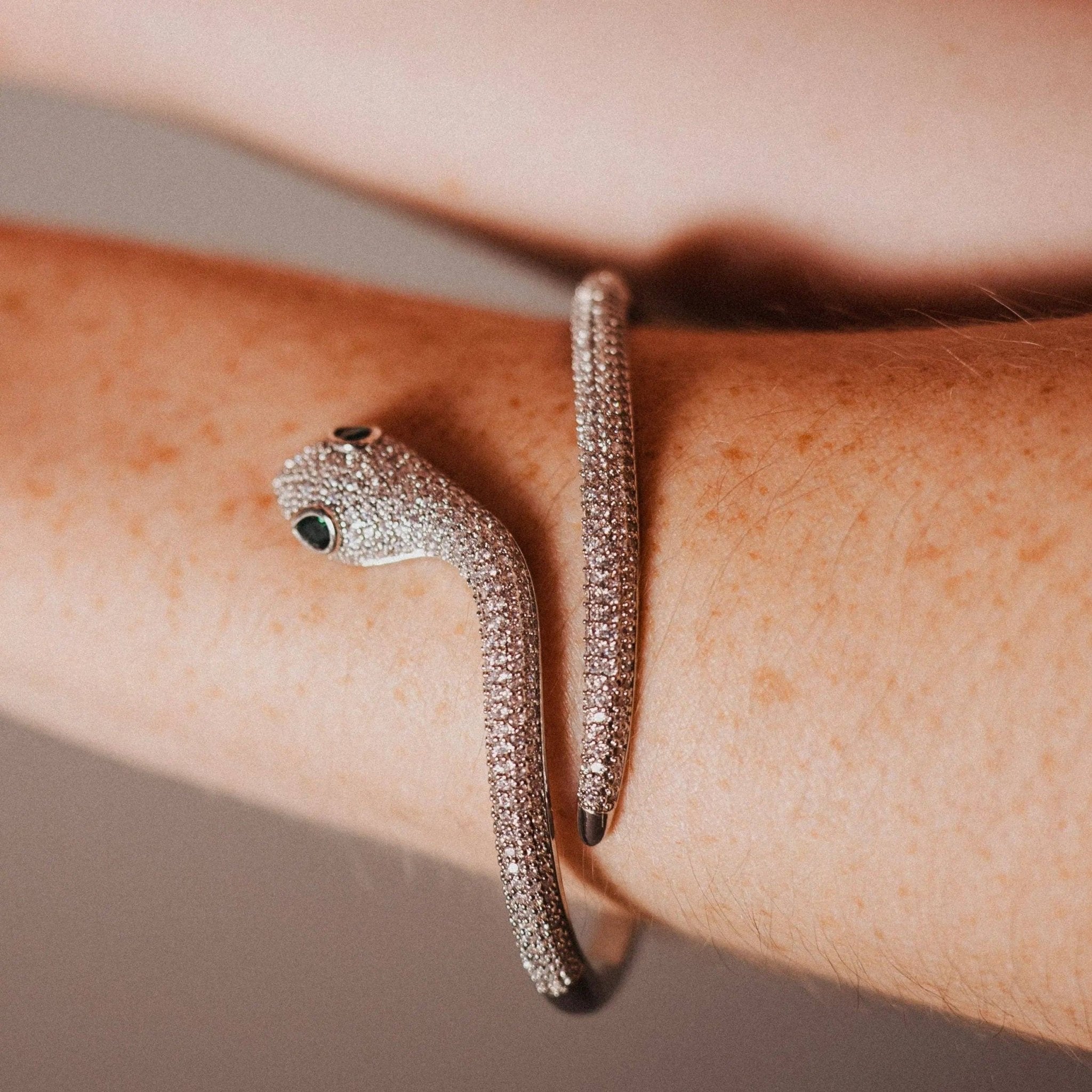 Designer Snake Bracelet (Silver) - Bracelet