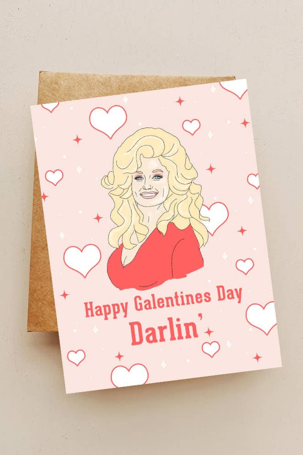 Dolly Happy Galentines Day Darlin' Card - Greeting & Note Cards