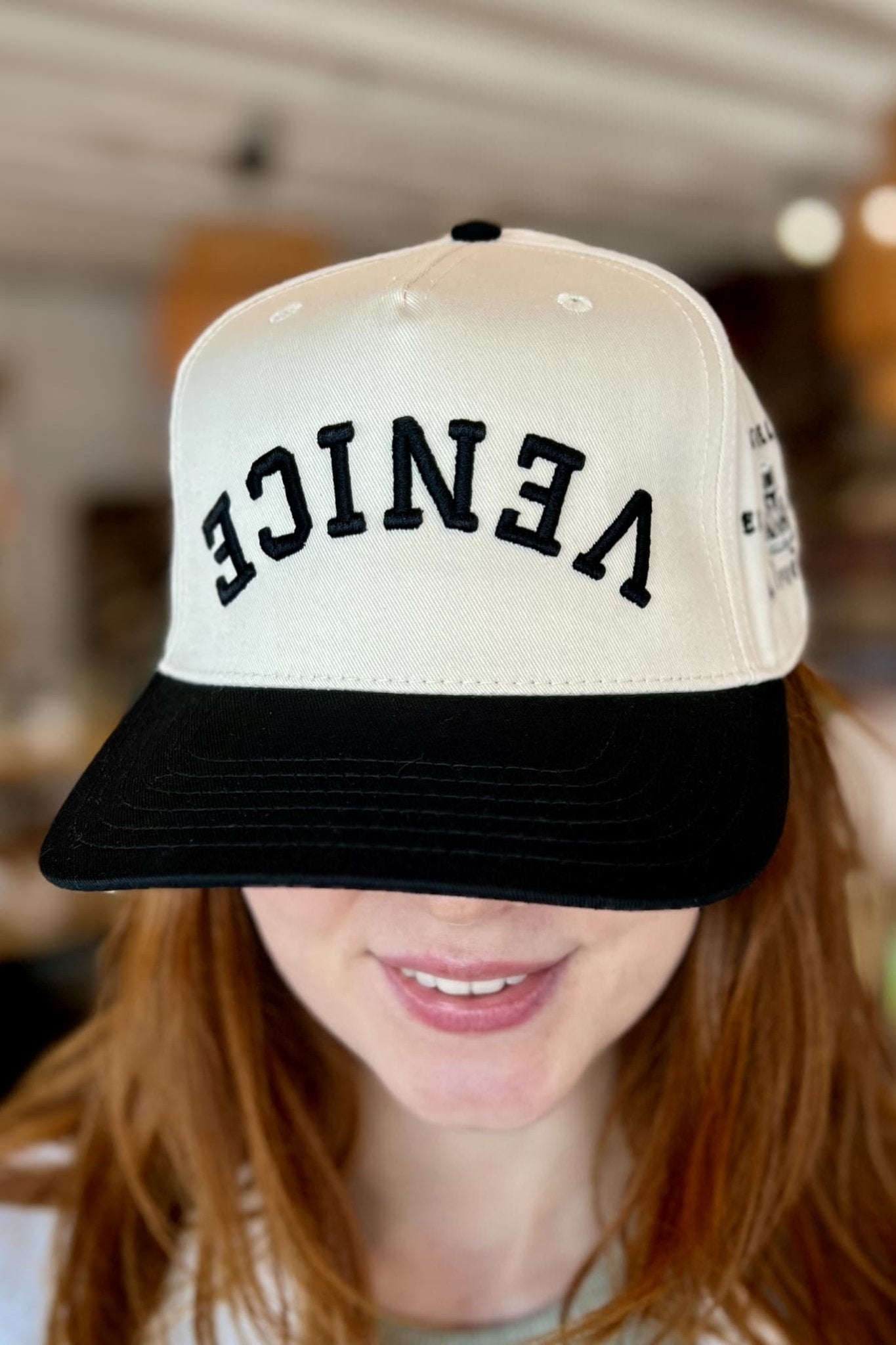 Venice Baseball Cap (Natural/Black) - Hat