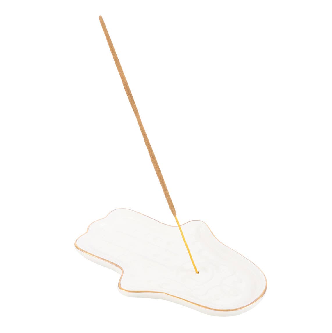 White Hamsa Hand Incense Holder - Incense Holder