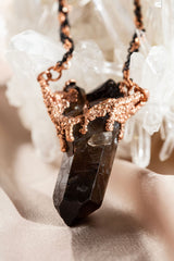 Smokey Quartz Copper Necklace