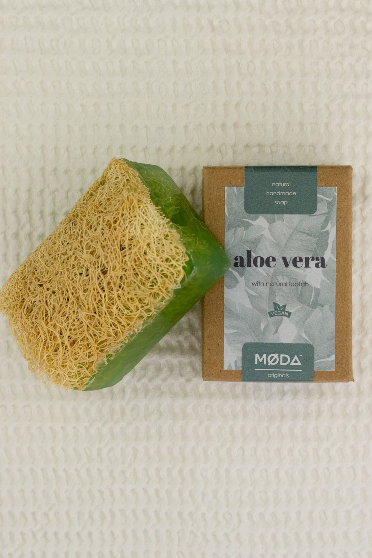 Aloe Vera Vegan Soap with Natural Loofah - Bar Soap
