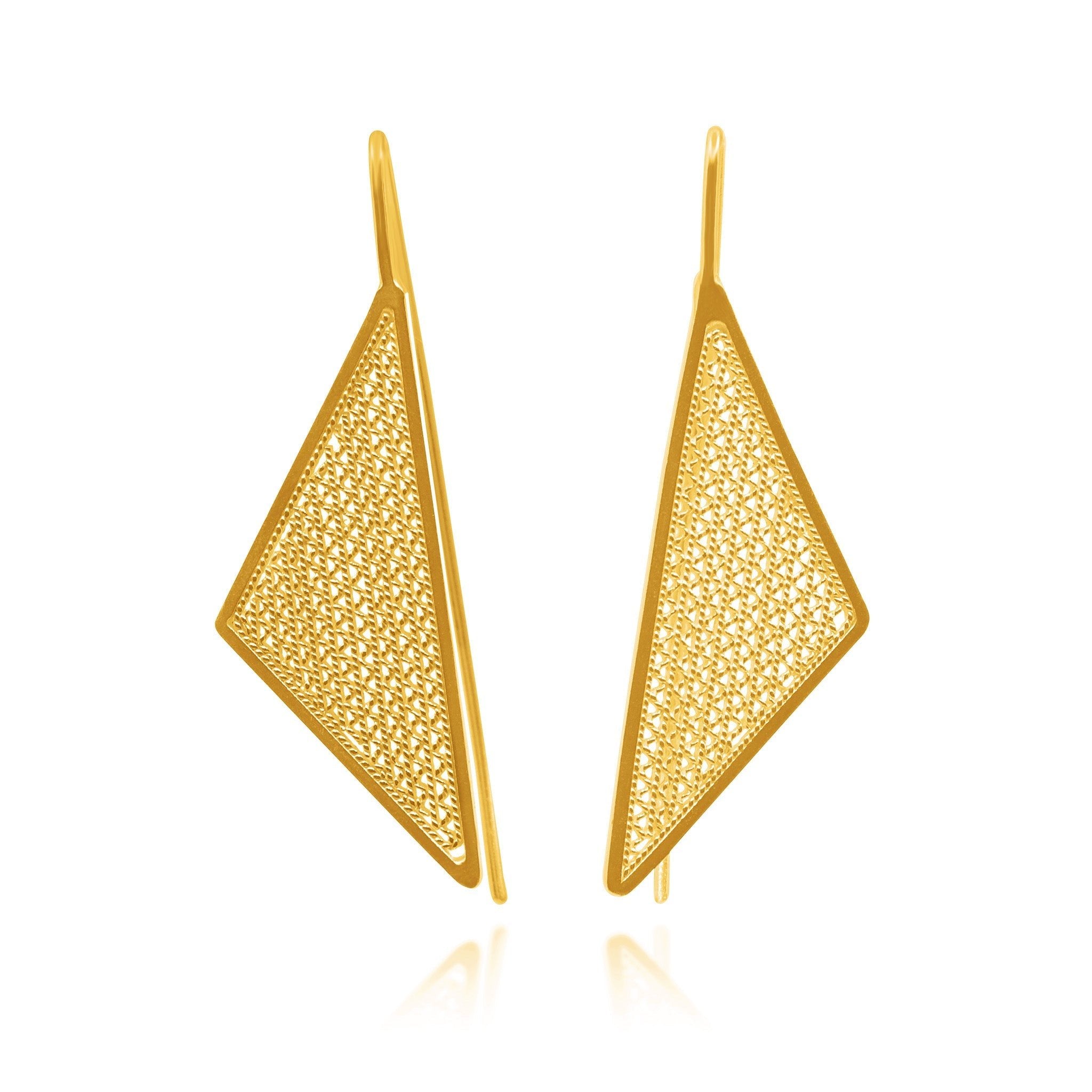 Andrea 18k Gold Plated Filigree Earrings - Earrings