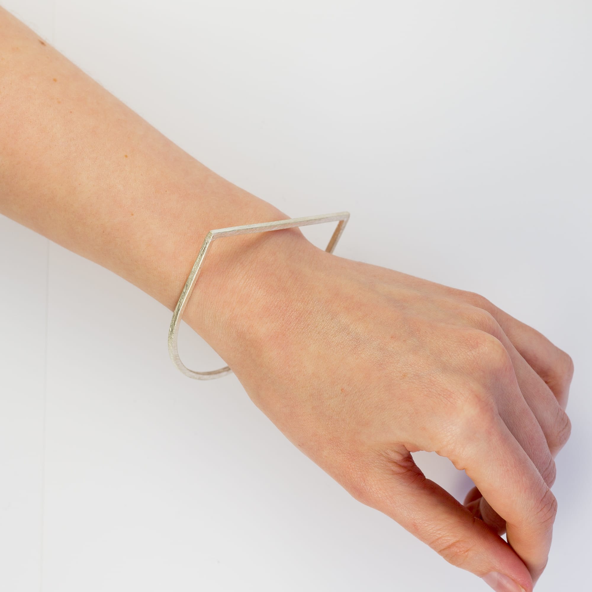 Brushed on sale silver bangle