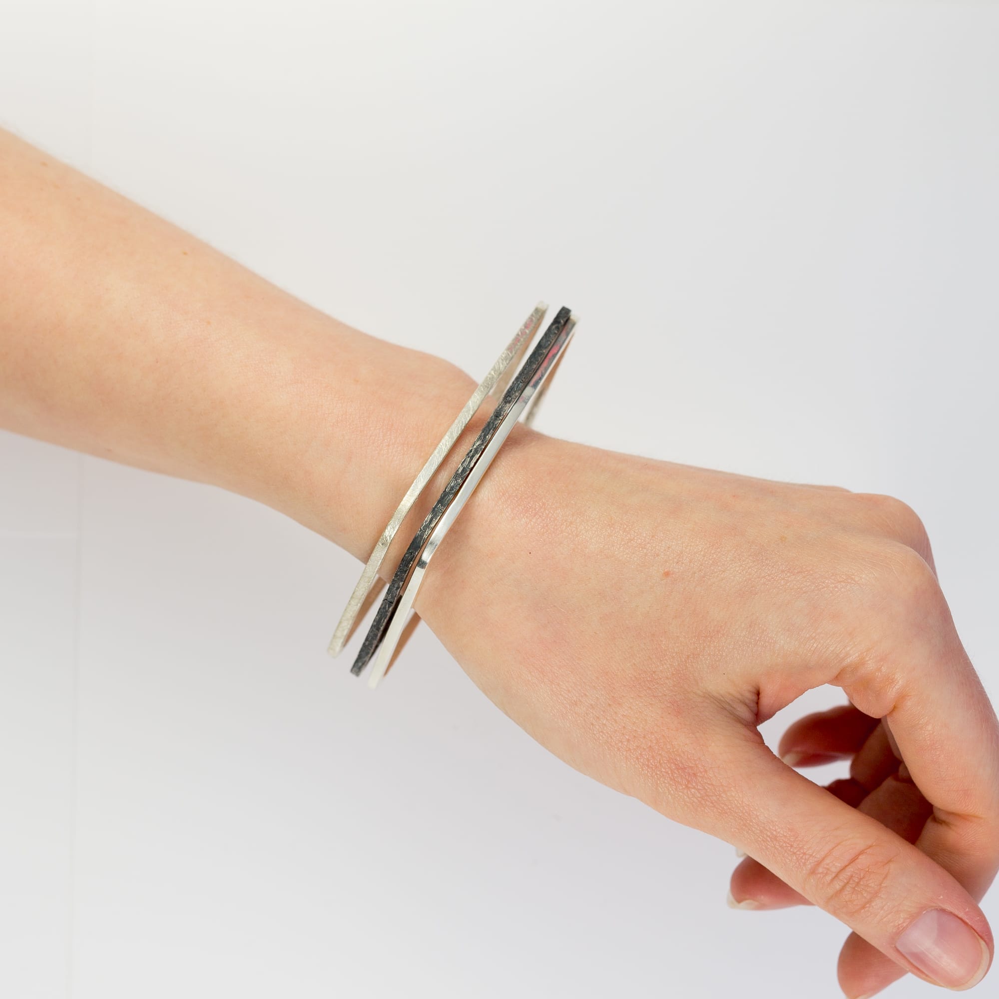 Sterling silver on sale square bangle