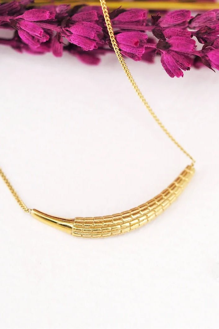 Corn Cob 18K Gold Filled Designer Necklace - Necklace