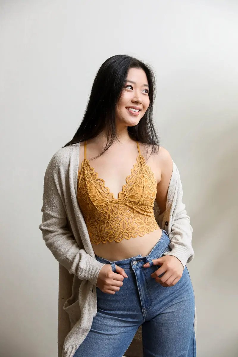 Daisy Lace Bralette Padded - Small - Bralette
