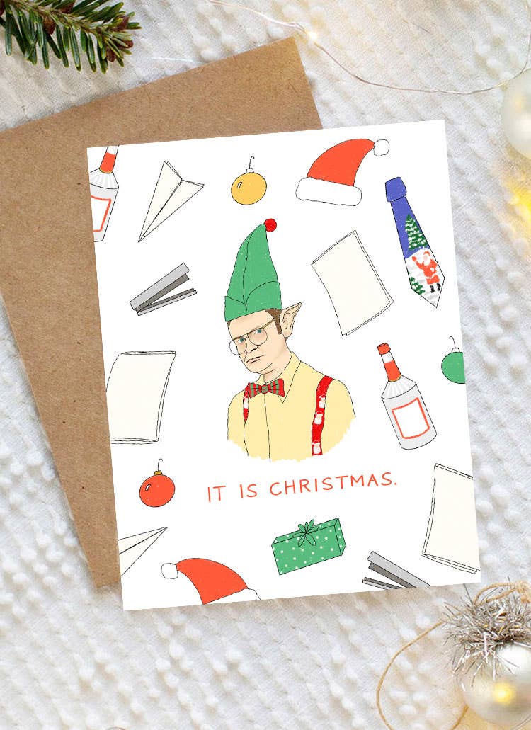 Dwight Christmas Card - Greeting & Note Cards