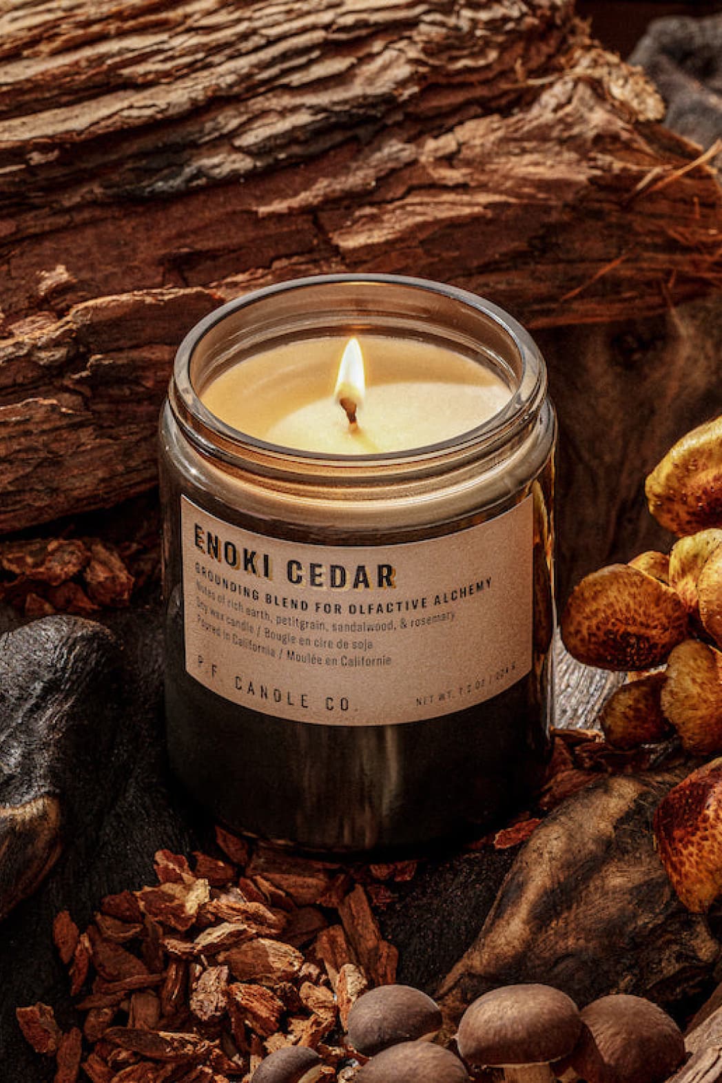 Enoki Cedar Soy Candle (Grounding) - Candle