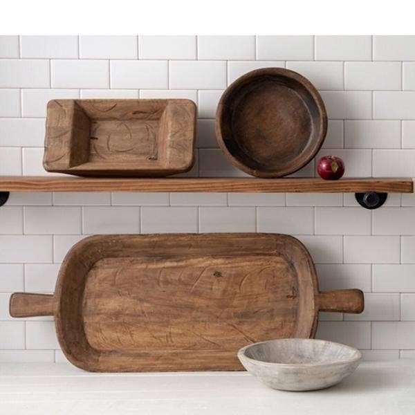 Found Dough Bowl Natural Medium - Decorative Bowls