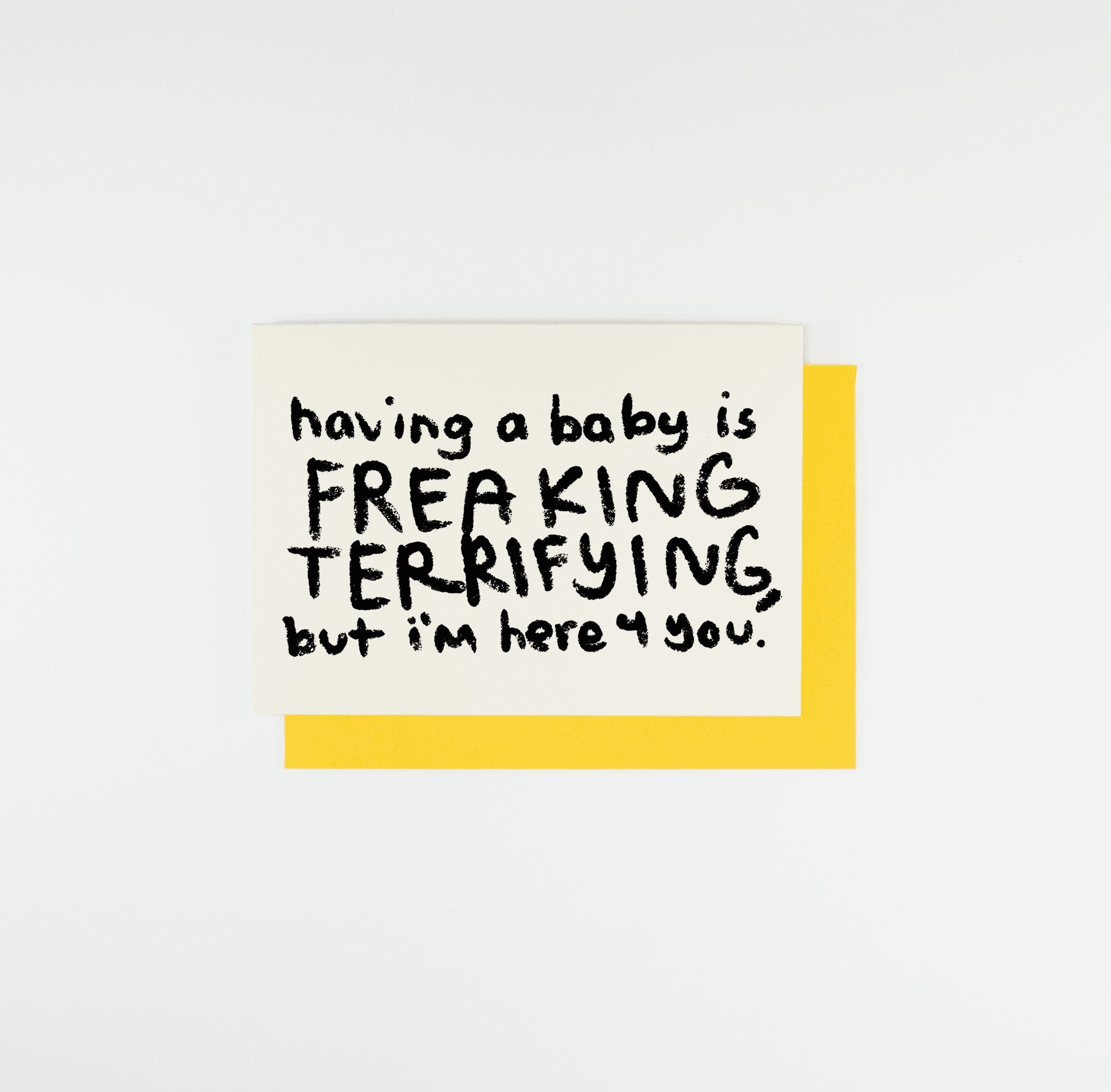 Freaking Terrified Baby Shower Greeting Card - Greeting & Note Cards