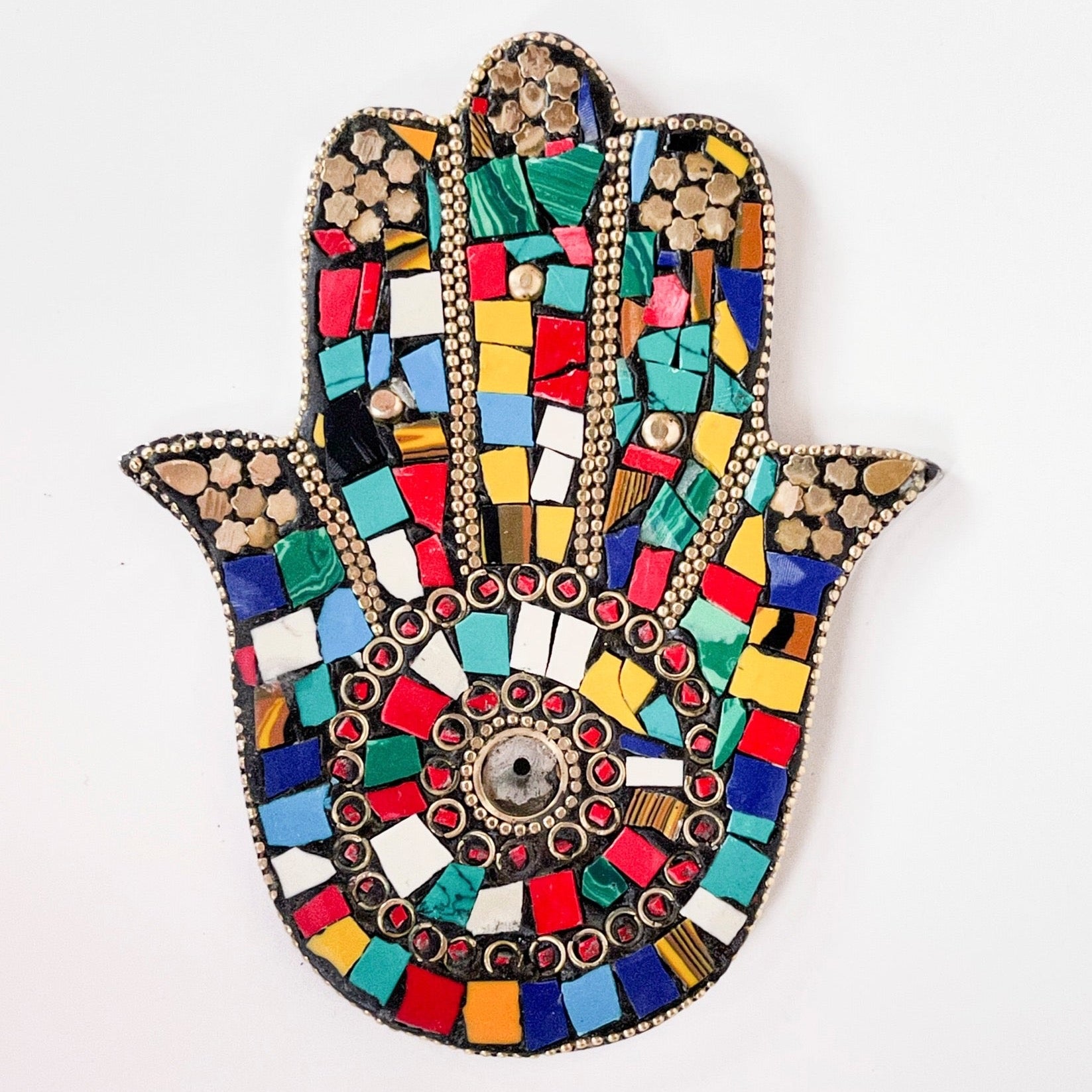 Hamsa Hand Incense Holder (Multicolor) - Incense Holders