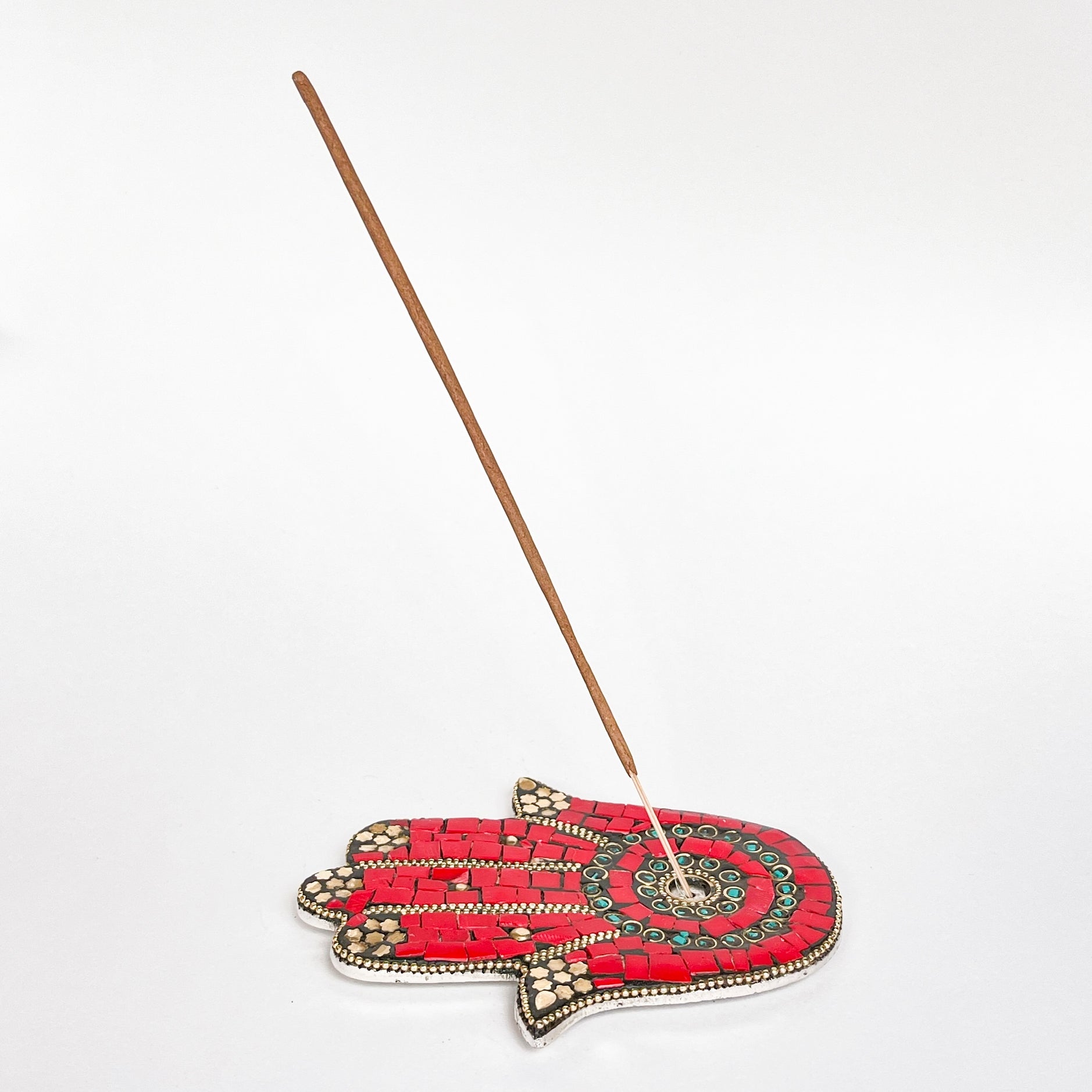 Hamsa Hand Incense Holder (Red) - Incense Holders