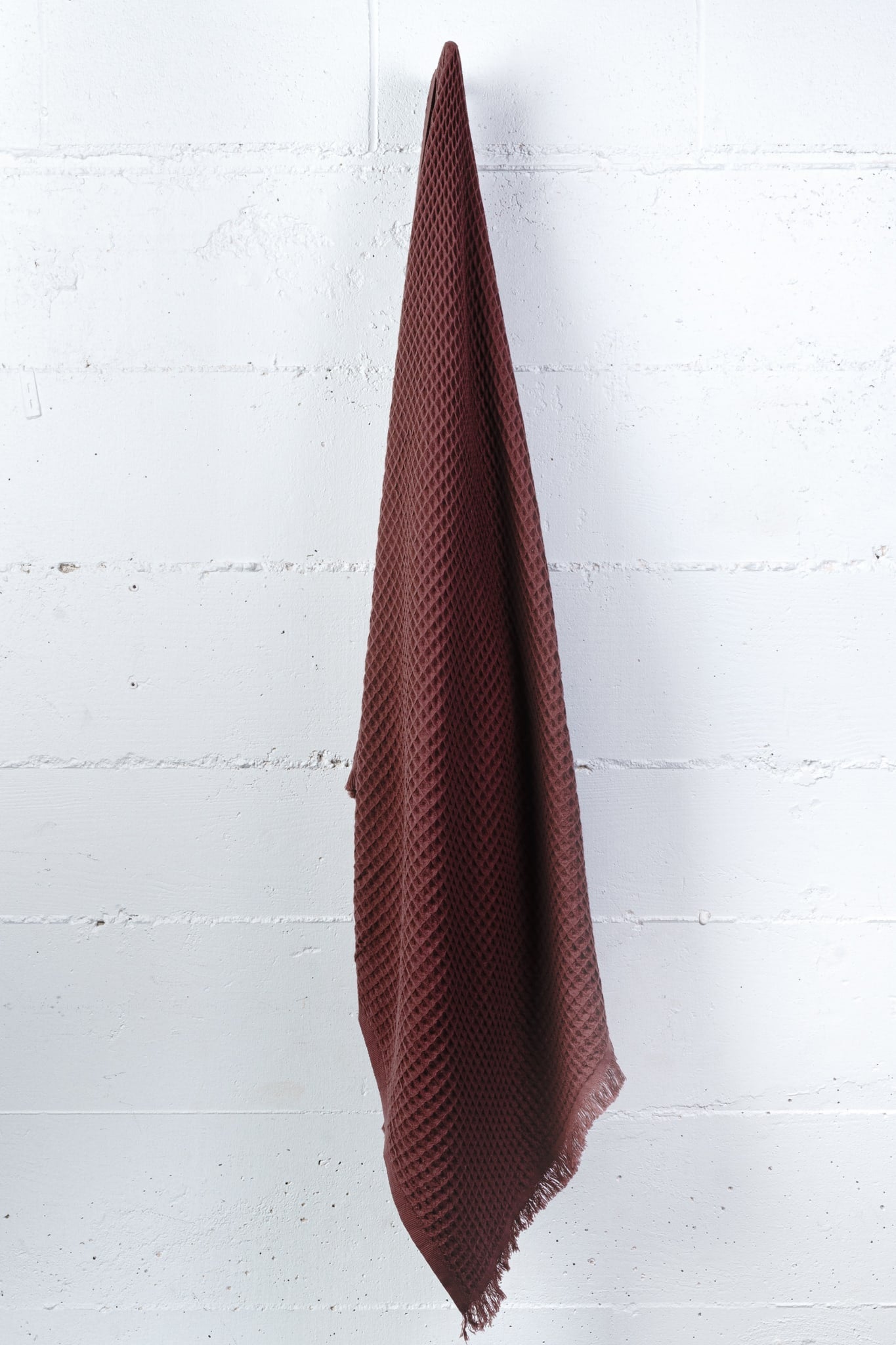 Midas Waffle Towel - Burgundy - Waffle Towel