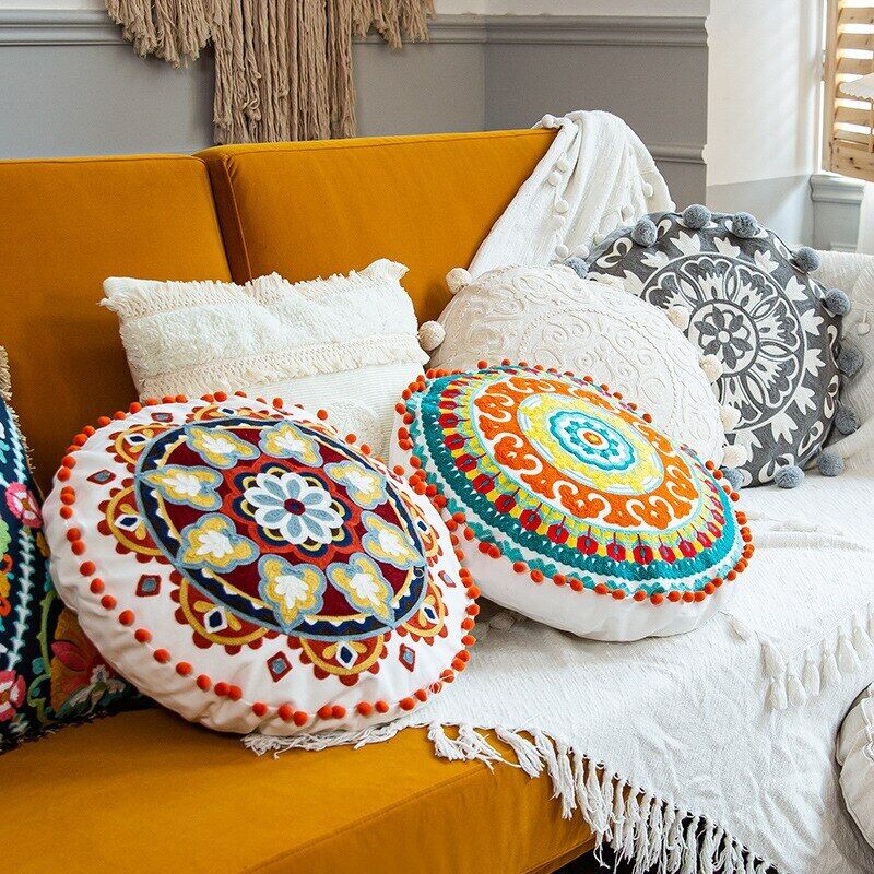Multicolor Bohemian Throw Pillow - Pillows