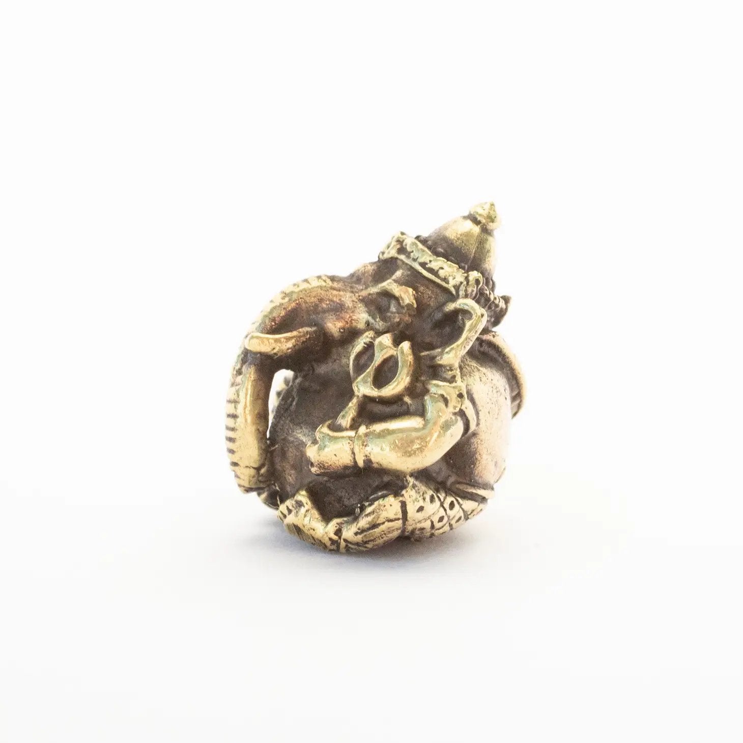 Pocket Ganesh Brass Statuette - Talisman