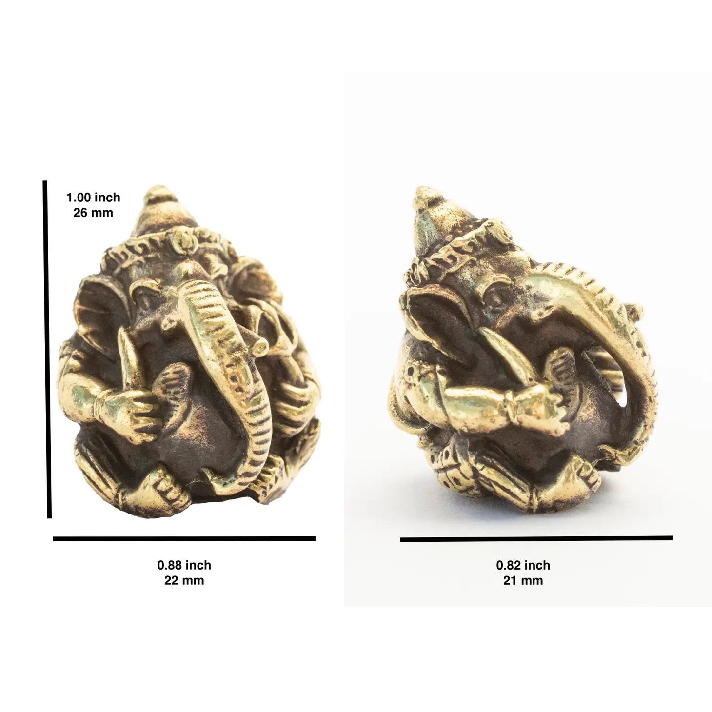 Pocket Ganesh Brass Statuette - Talisman