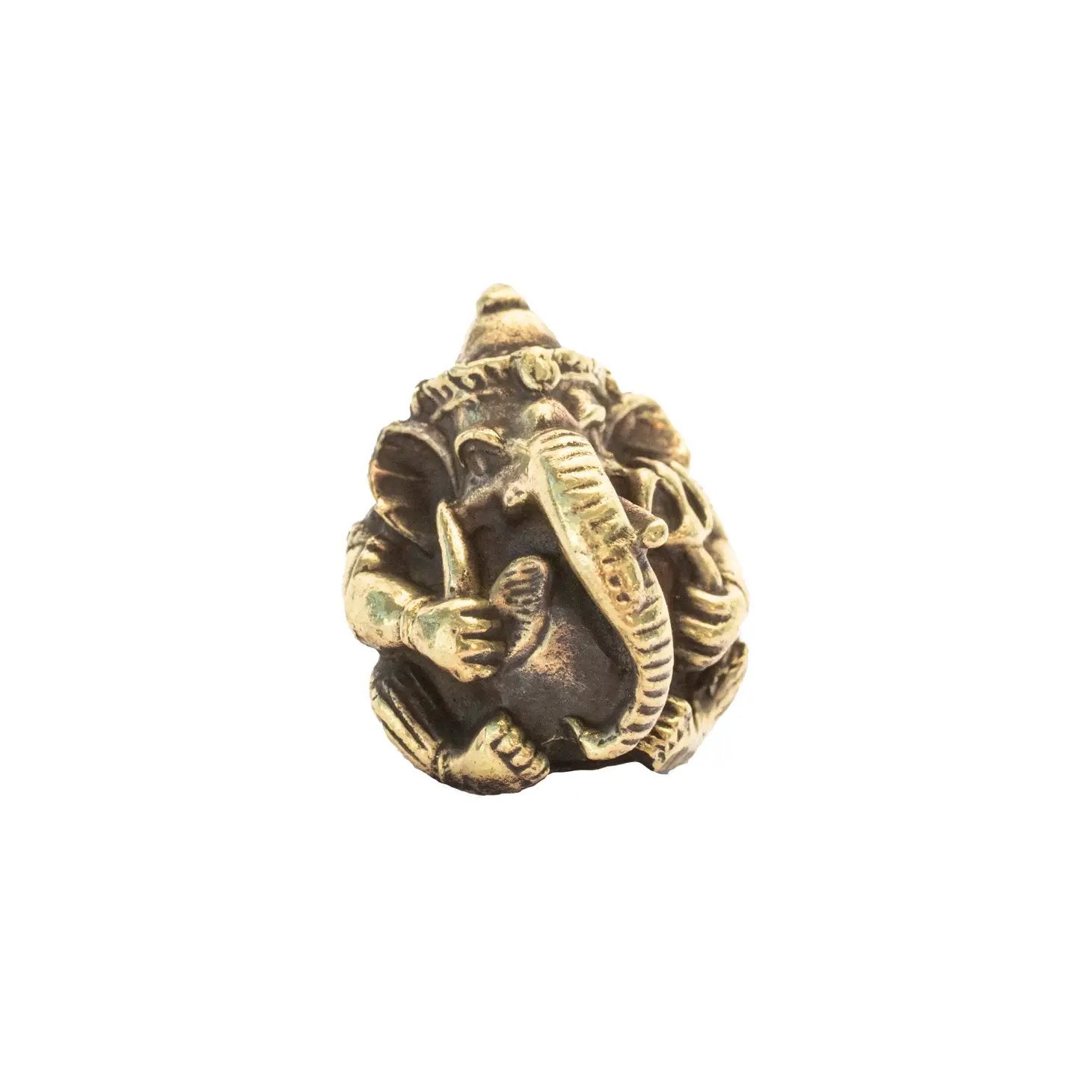 Pocket Ganesh Brass Statuette - Talisman