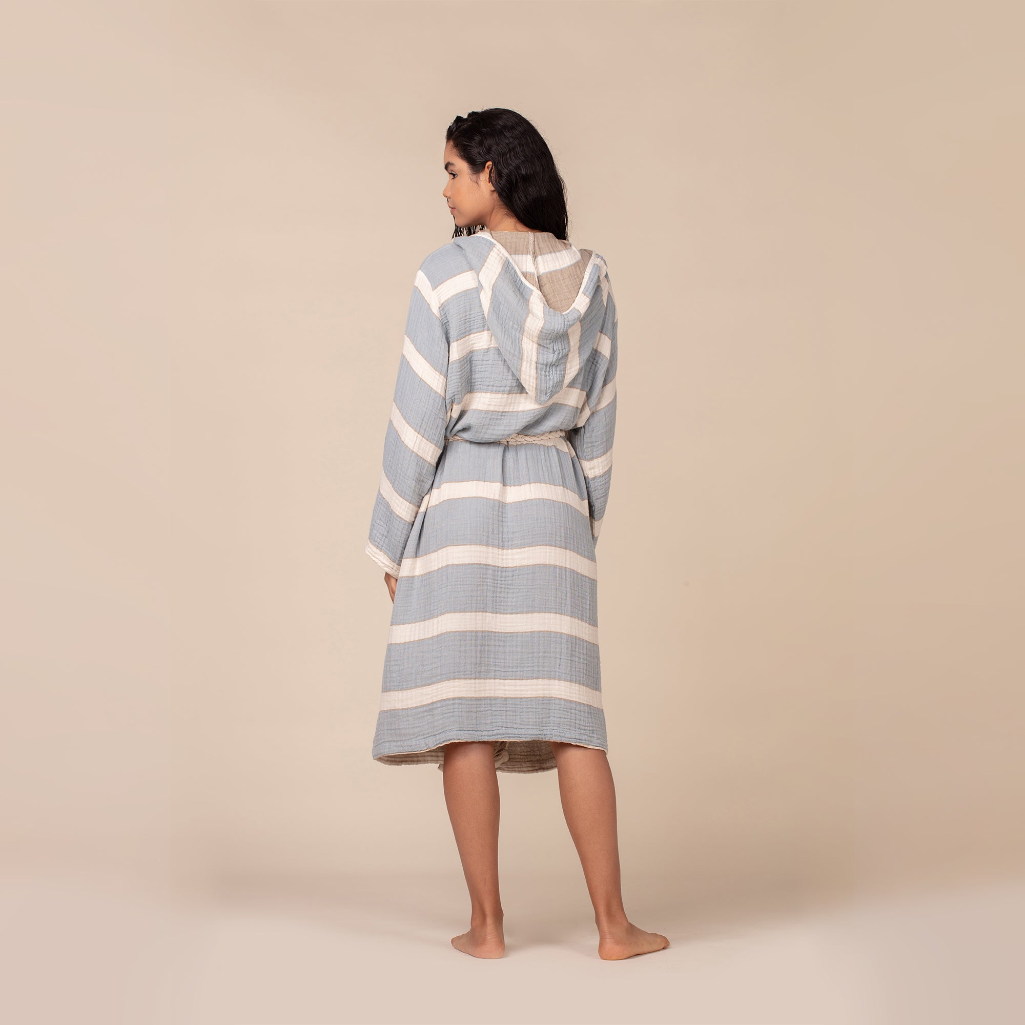 Quattro Bathrobe - Dusty rose/Anthracite - Bathrobe