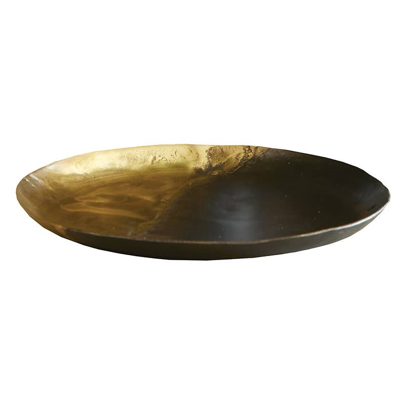 Round Iron Brass Tray - Decorative Trays