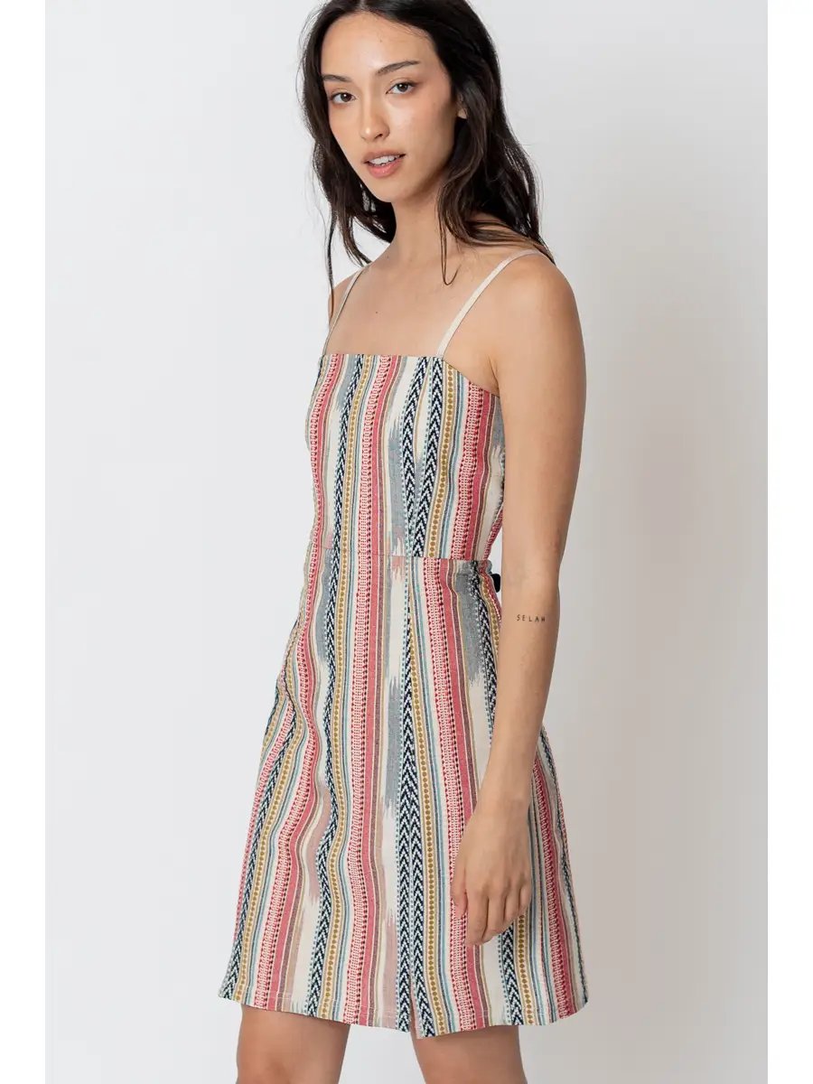 Sleeveless Multi Stripe Mini Dress - Small - Dresses