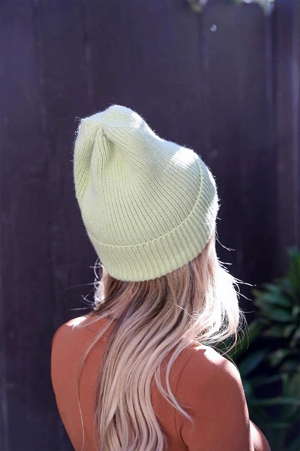 Smiley Face Ribbed Beanie - Mint - Hats