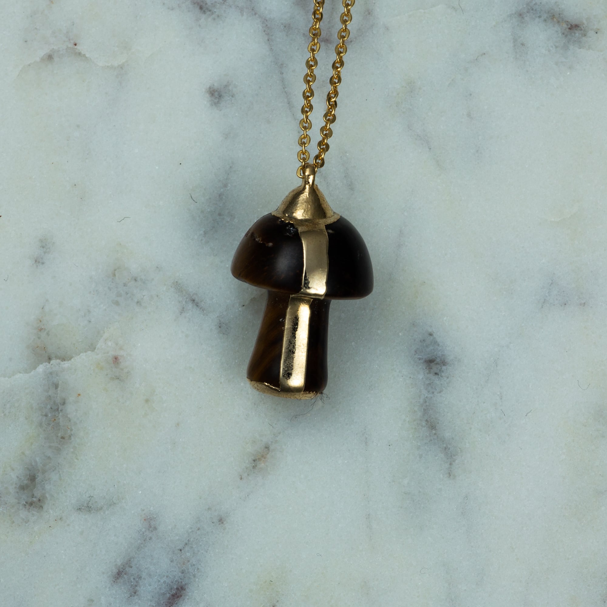 The Magical Mushroom Necklace (24k Gold Plated) - Necklaces