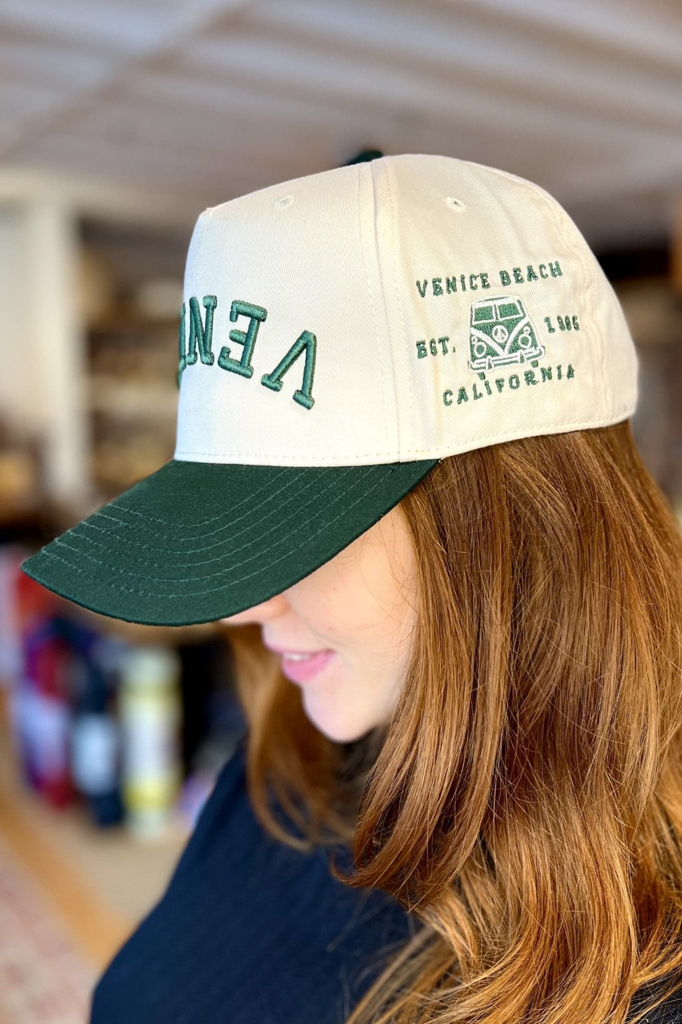 Venice Baseball Cap (Natural/Green) - Hat