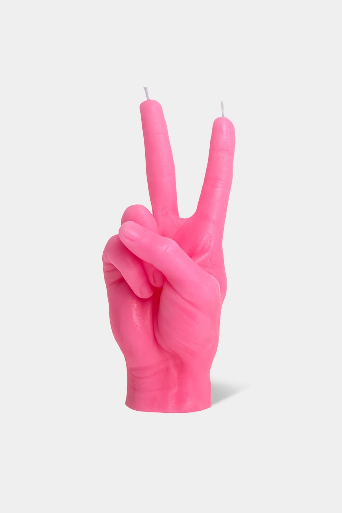 Victory/Peace Hand Gesture Candle (Pink) - Candle