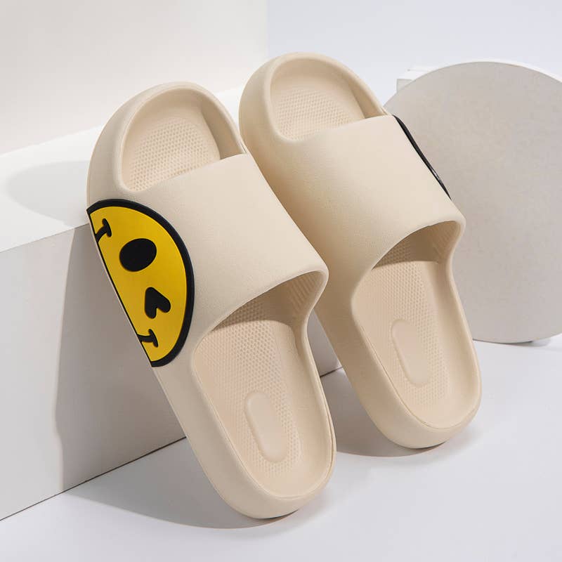 Wink Rubber Slippers (Cream) - US 6 / EUR 37-38 - Slippers
