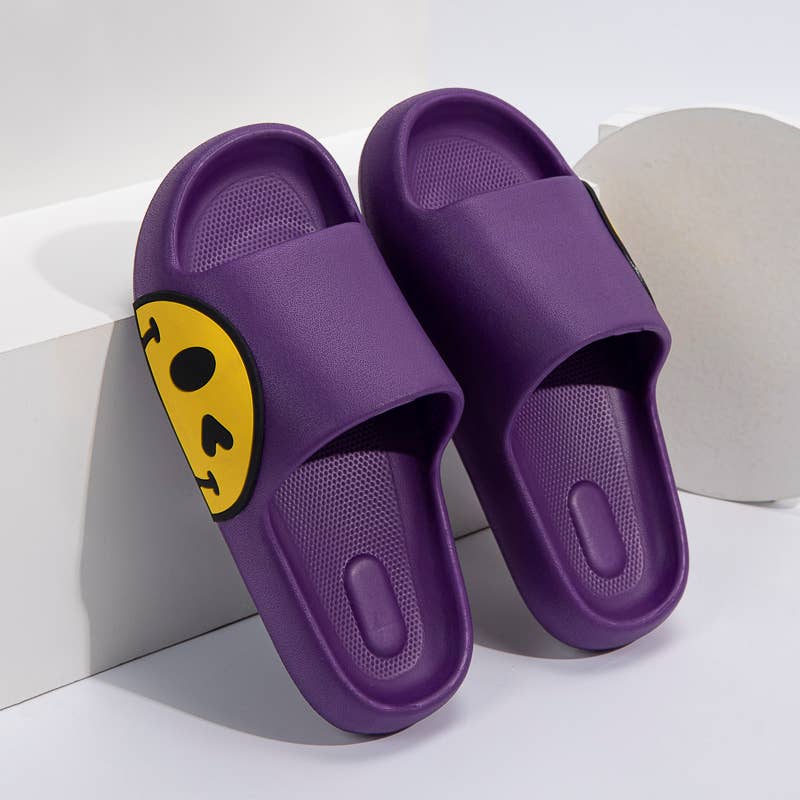 Wink Rubber Slippers (Purple) - Small (US 5 / EUR 35-36) - Slippers