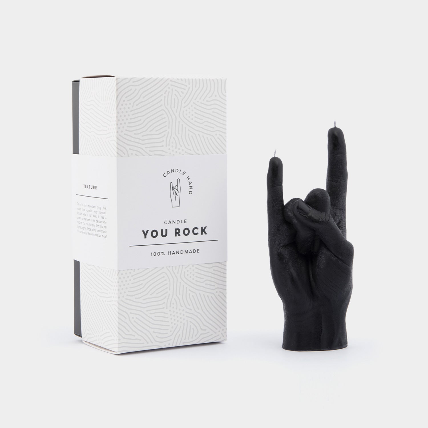 You Rock Hand Gesture Candle (Black) - Candle